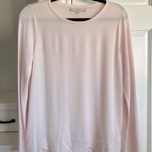 Peach Top with Scalloped Bottom